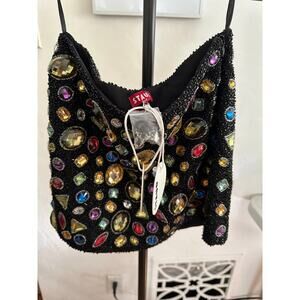 STAUD Supernova Embellished Mini Skirt 4